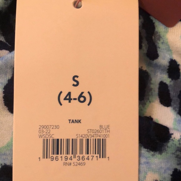 SECRET TREASURES 🌸New soft fabric animal print sleeveless sleep top SZ S (4-6) - Picture 4 of 5